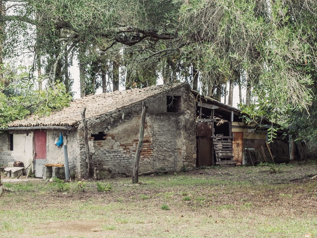 abandoned home in greece in the ionian islands probably now an animal shed