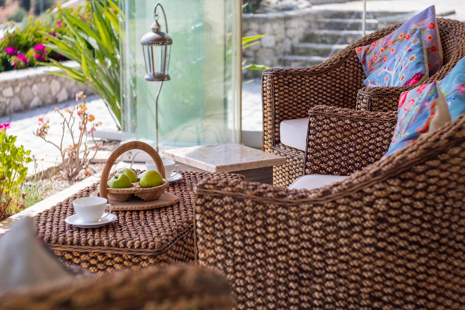 enchanting spot sitting area on the property for sale in greece