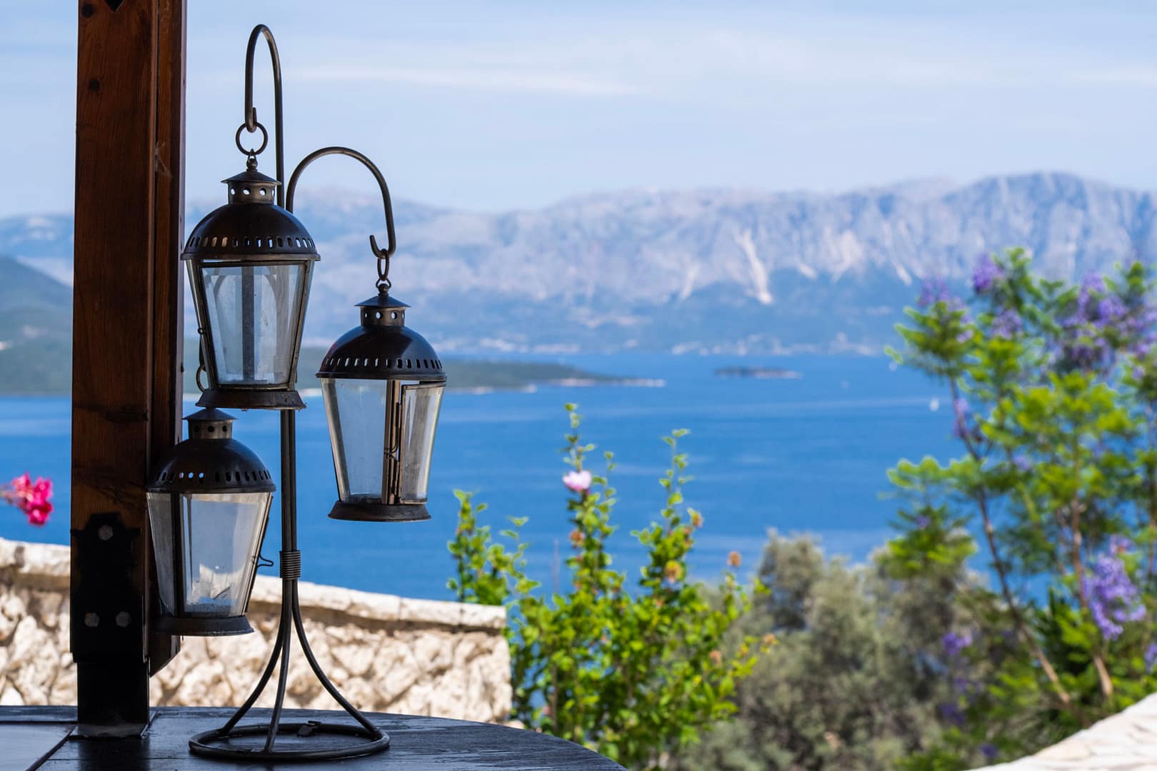 romatic corner of this private property for sale in lefkada ionian islands